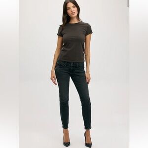 Etica Women's Black low rise skinny
